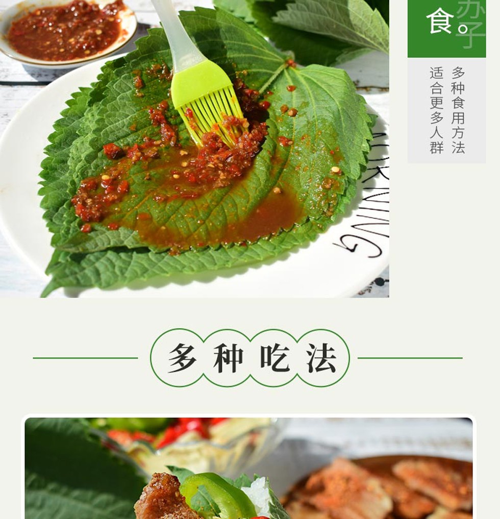 顺丰苏子叶新鲜韩国烤肉紫苏叶食用包饭青菜紫苏蔬菜500g