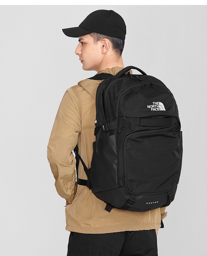 thenorthface北面35l双肩包电脑包男女通用户外旅行轻便舒适52sf黑色