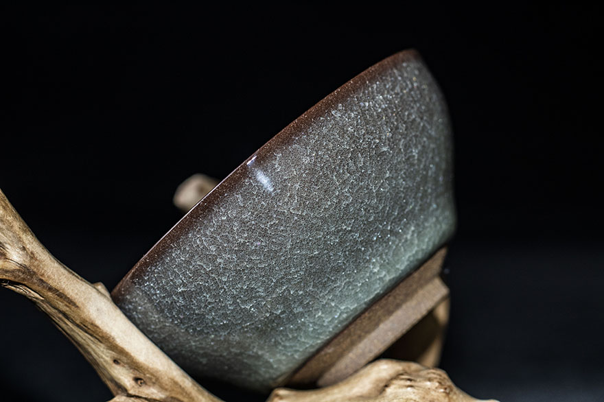 【玉玲珑】冰裂开片 恬淡静雅 李振贵 建盏名家 口径9.2cm w26-425