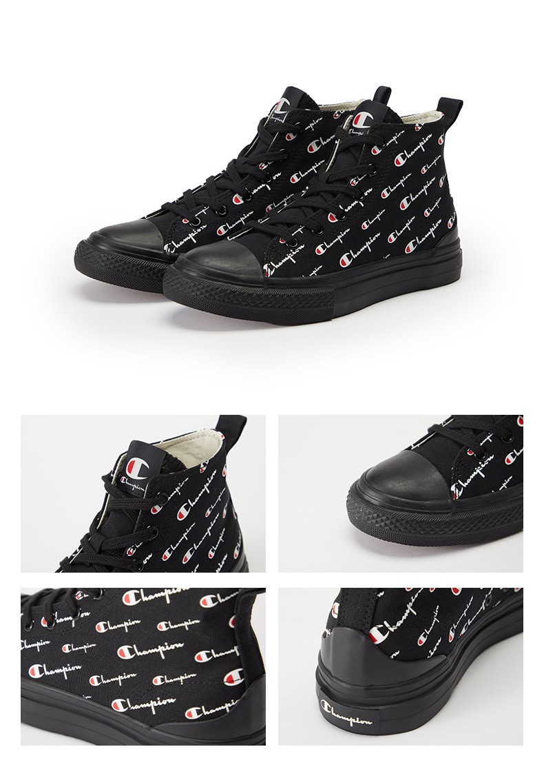 champion冠军帆布鞋官网2021夏新款logo印花运动休闲帆布鞋男女白色39