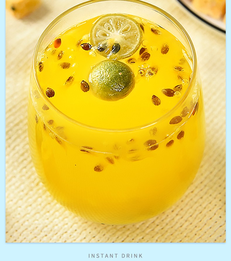 金桔百香果茶 白冰糖块冻干水果茶3罐装共505g新鲜果干网红冷泡茶茗愿