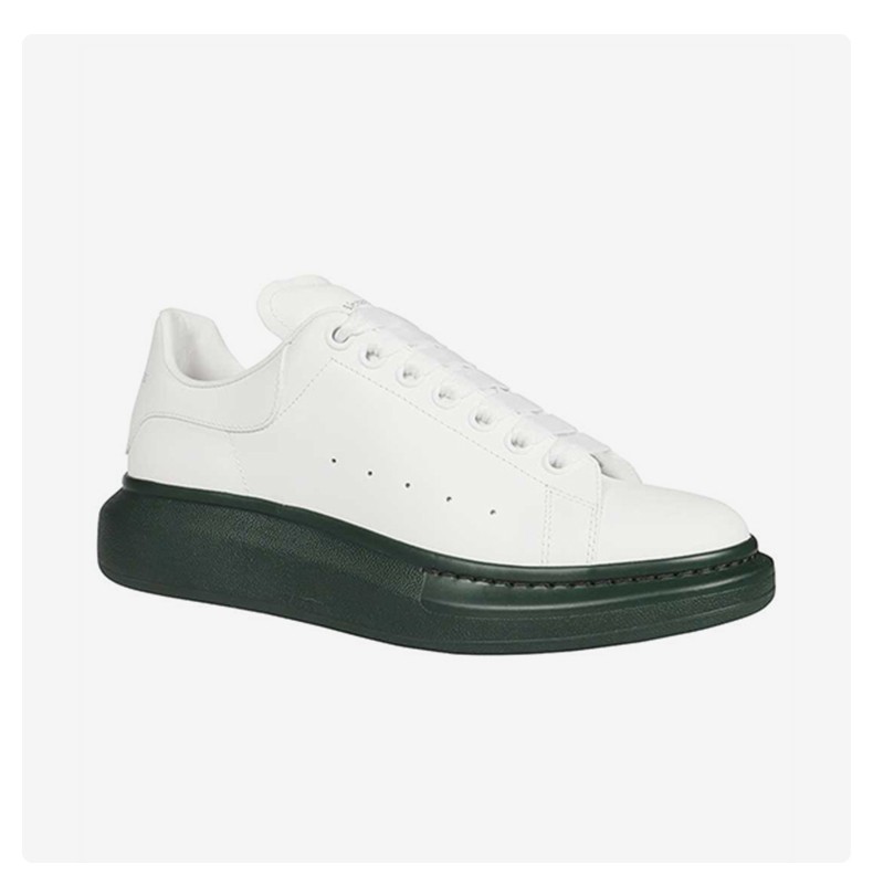 alexander mcqueen 亚历山大·麦昆男鞋系带休闲鞋 553680 白底黑色