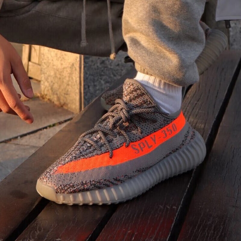 【潮】椰子鞋380v3男女鞋子情侣休闲运 gw1229/灰橙满天星 42.