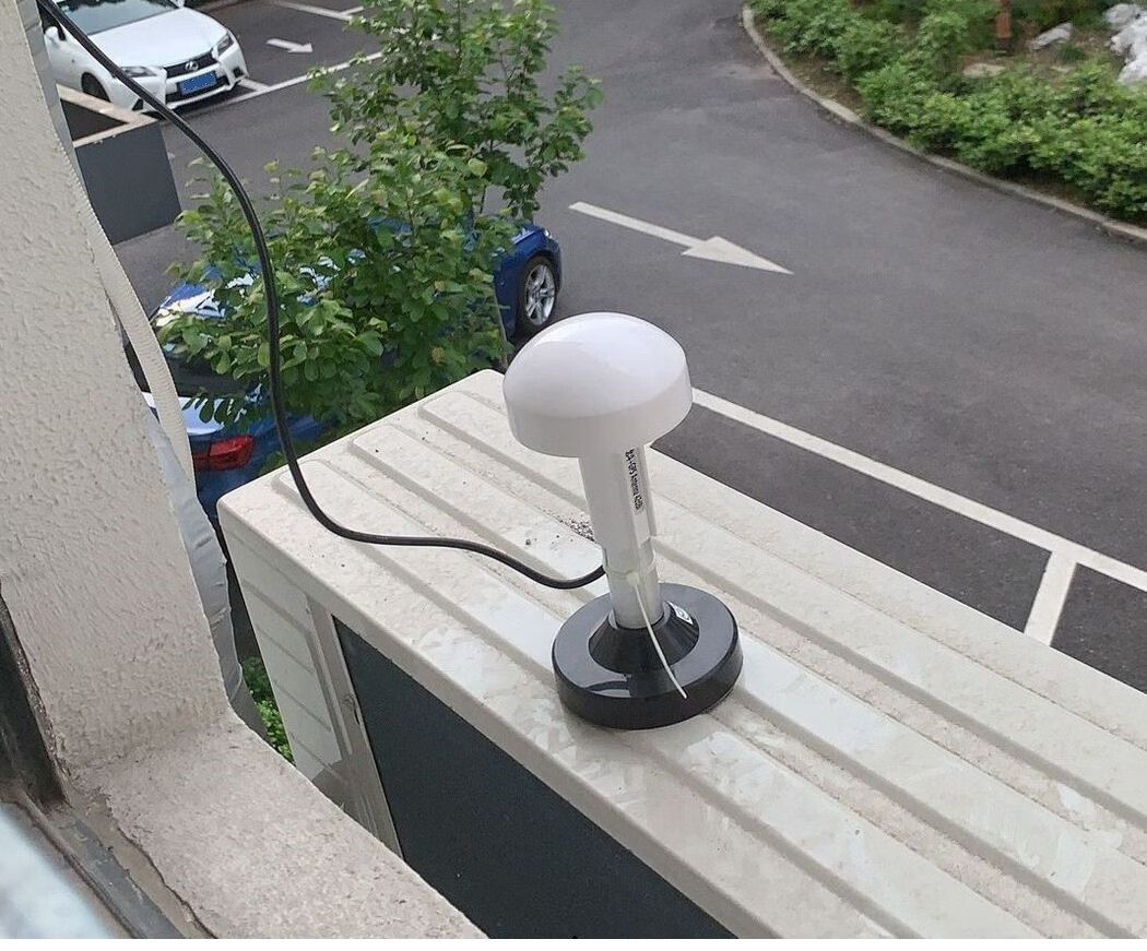 宝锐丰gps北斗授时天线含磁吸座或固定支架tnc接头50米蘑菇头配磁吸座