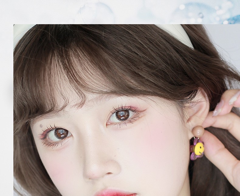 merrydolly魅瞳韩国进口美瞳年抛2片彩色近视隐形眼镜男女网红混血水