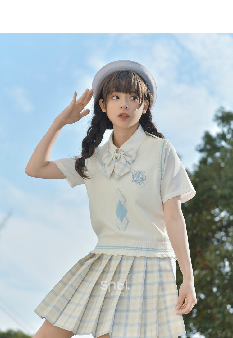 原创森女部落纸飞机正版jk制服学院格裙高腰半身裙显瘦不显跨 纸飞机