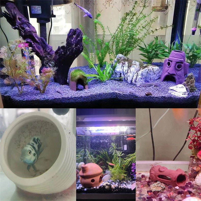 鱼缸造景陶罐躲避洞鱼躲避屋产卵洞鲷罐虾屋虾窝虾罐异型鱼繁殖罐 804