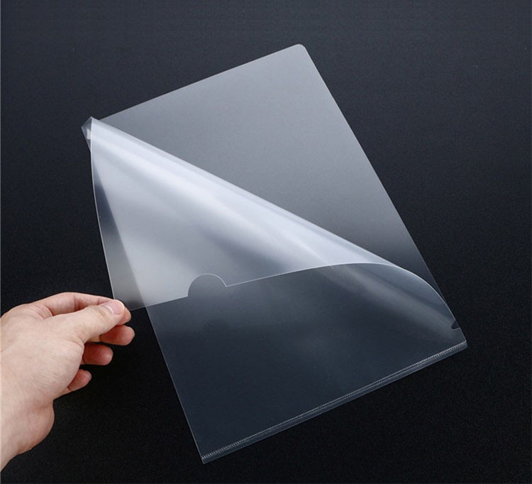 仓梵单页夹透明a4透明塑料单页夹l型文件夹资料插页透明款14丝100个