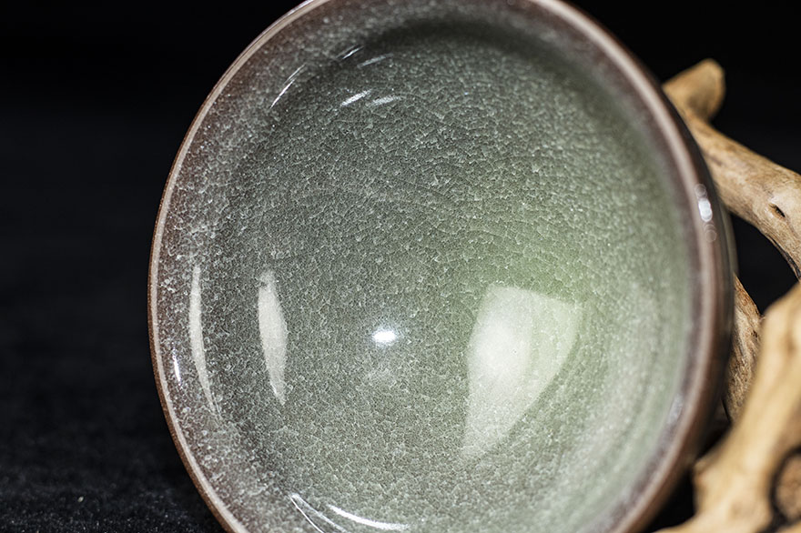 【玉玲珑】冰裂开片 恬淡静雅 李振贵 建盏名家 口径9.2cm w26-425