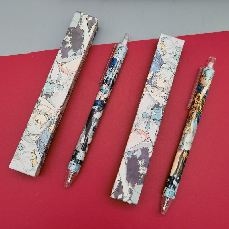 幻星集盲盒按动笔卡通创意个性小清新少女心动漫二次元周边文具签字笔