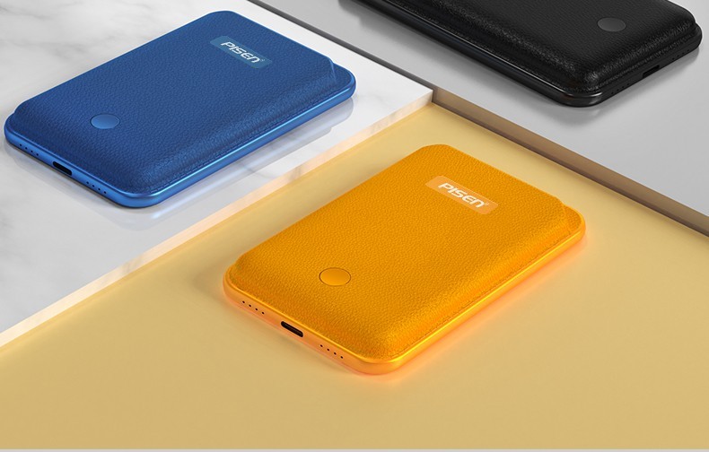 苹果iphone12promax系列移动电源丹霞橙20w磁吸无线充电宝丨强力吸附