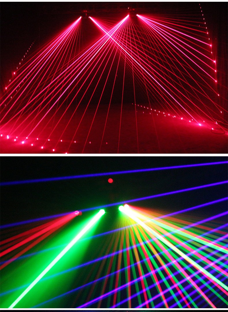 ktv闪光灯led镭射灯 【白色外观】经典款六眼扫描灯(激光效果)【图片