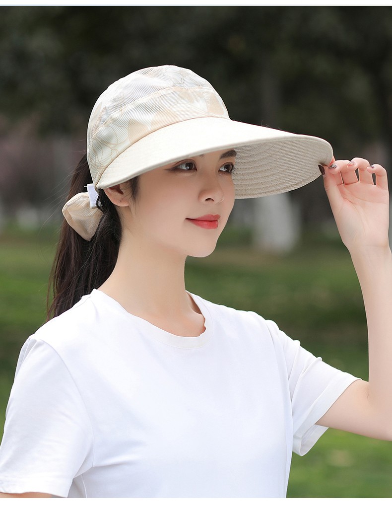 帽子女夏遮阳凉帽防紫外线太阳帽大沿时尚空顶帽防晒骑车遮阳帽 款式