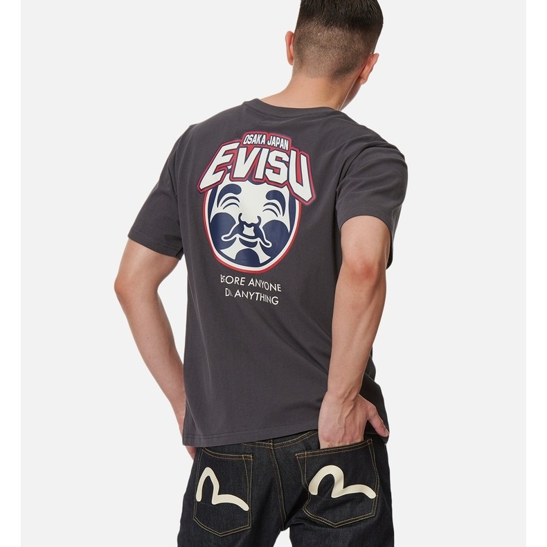 evisu21ss男士佛头印花短袖t恤2esadm1ts682xx深灰色xxl