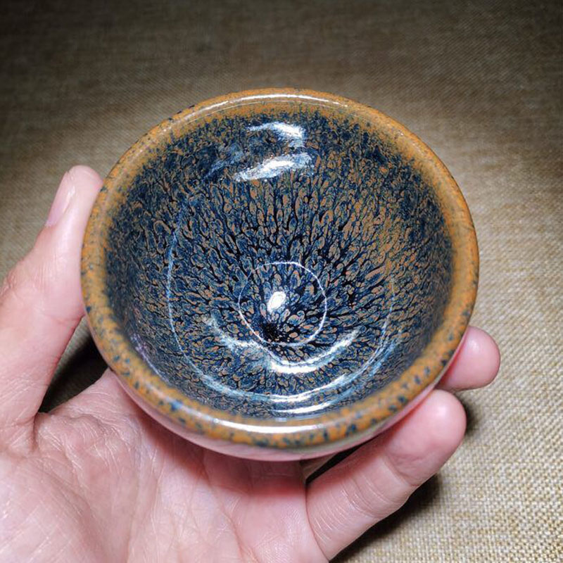 【建盏名称】鹧鸪斑百花 【作者】罗守华 【用途】品茗,自用,收藏