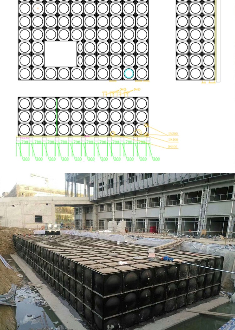 宏量 定製bdf地埋水箱 不鏽鋼方形生活儲水箱 板材裝配式消防養殖水箱