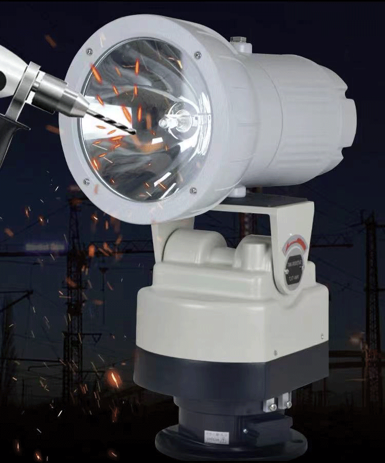 超远射程自动旋转塔吊灯工地220v船用氙气探照灯强光远程射灯户外