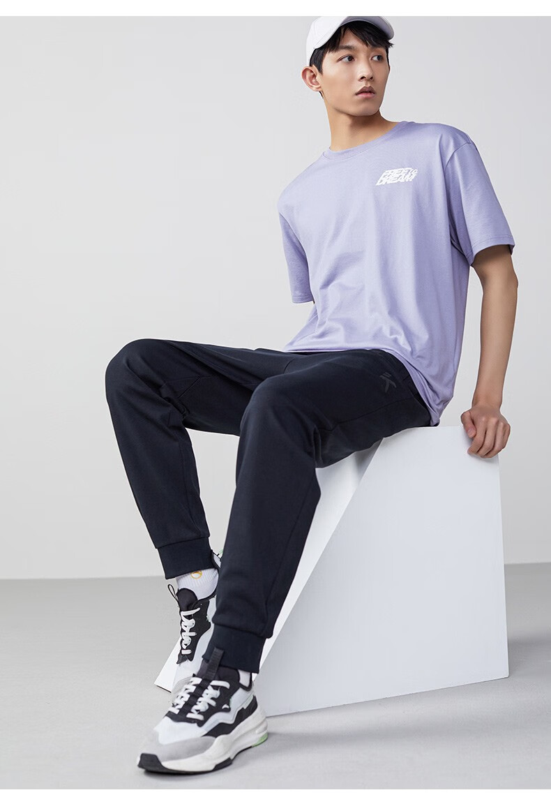 安踏(anta) kt运动长裤卫裤男2022秋冬季新款kt系列运动休闲加绒保暖