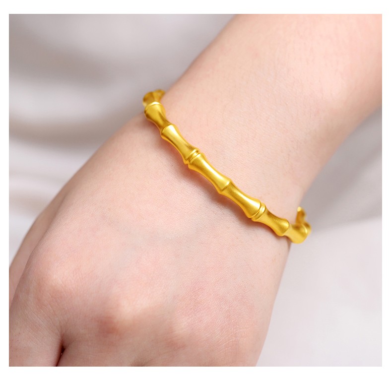 9竹节手镯 节节高实心时尚手环送妈妈送老婆 定制款 53.