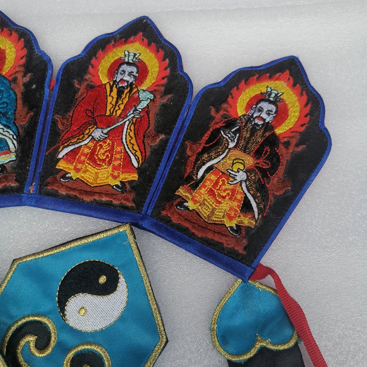 罗诗玛诺刺绣品五方冠道帽高功帽五老冠道士用品五老冠白色