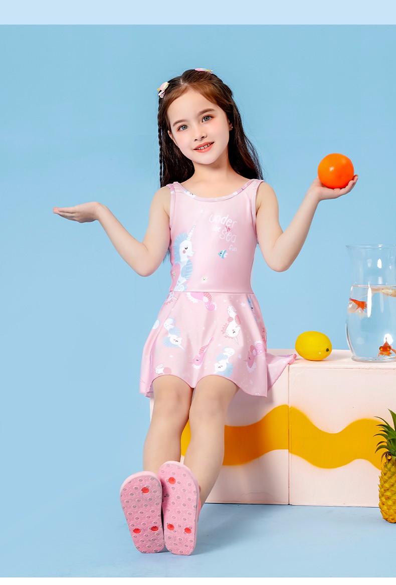 361度女孩泳衣小童连体宝宝3-12岁中大童幼儿女童泳衣2021年新款 5022