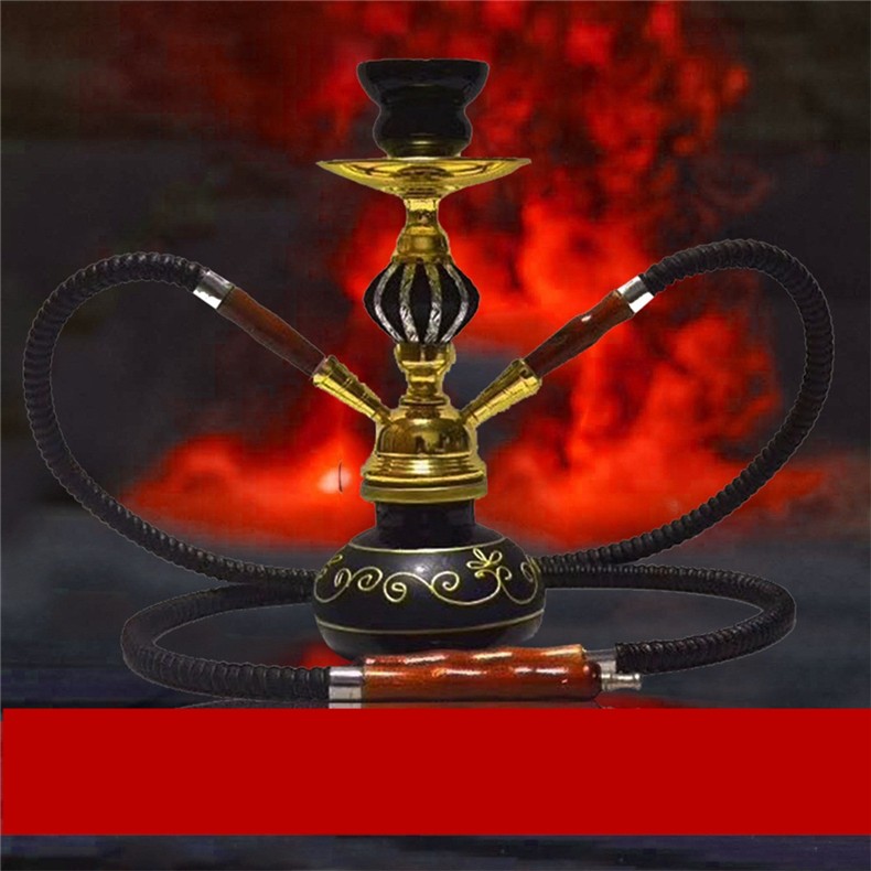 afang艾方双管水烟壶大号清吧ktv夜店夜场专用水烟筒全套酒吧加特林大