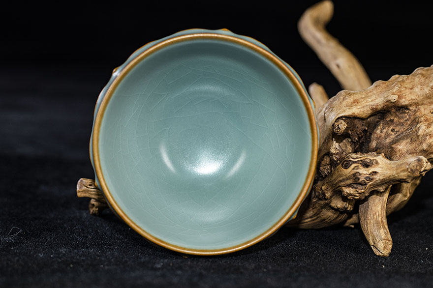 佛莲盏 玉润汝窑 可养金线 邱卫国 非实物拍照口径7.