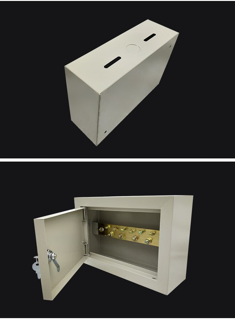 明装等电位总等电位联结端子箱meb铜排等电位接地防雷测试箱 中厚0.