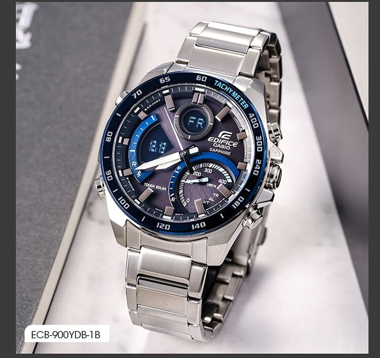 casio卡西欧edifice系列太阳能动力运动风多功能自动对时石英男士手表