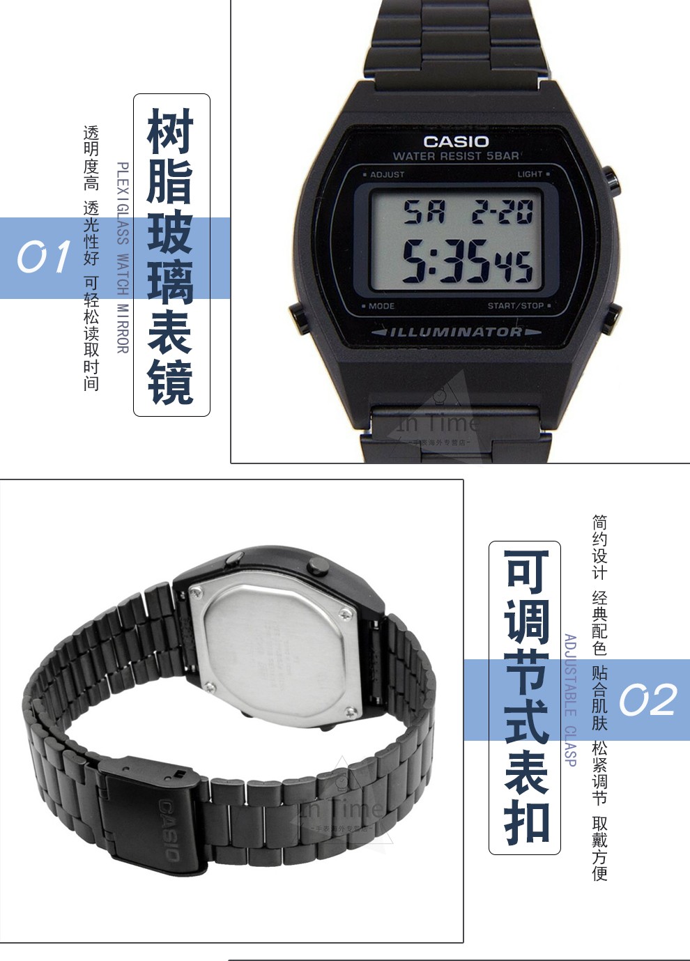 卡西欧regular系jonyj豆芽同款复古小方块学生腕表时尚百搭男女表b650