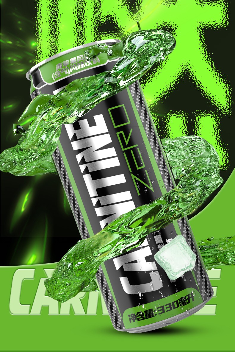 诺特兰德左旋肉碱风味饮料气泡水330ml瓶含气运动健身葡萄味十二罐