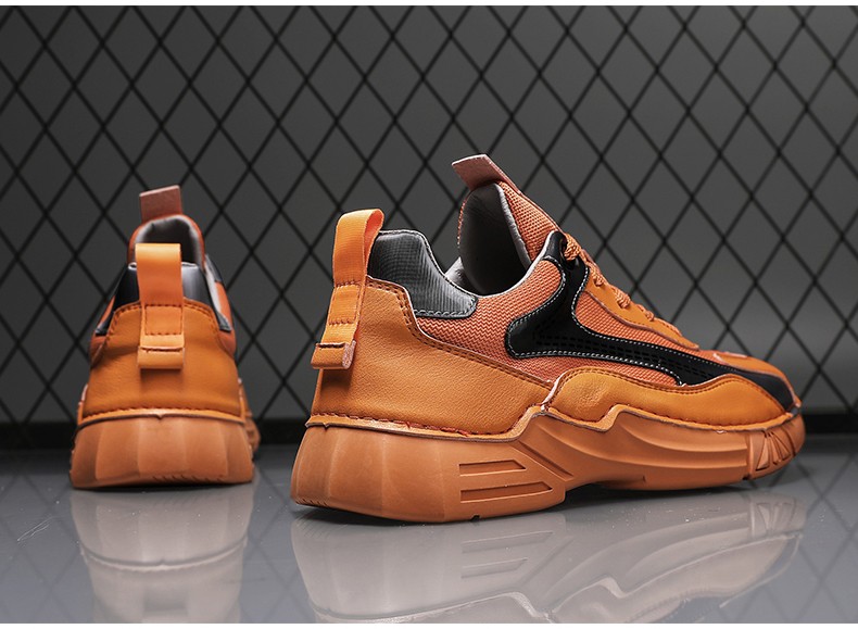 汉克红蚂蚁老爹鞋男ins百搭潮流春秋新款透气防臭网面手工缝制休闲男