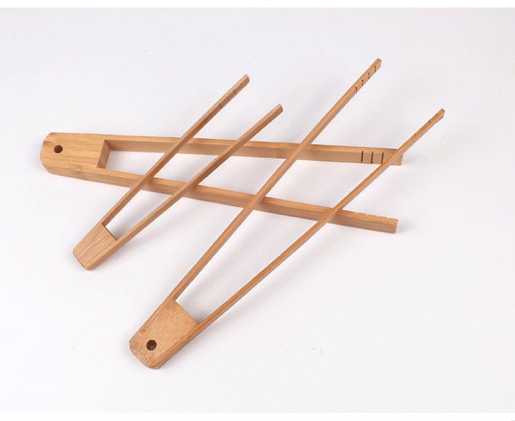 竹制夹子食品夹大饼夹子烧烤馒头竹夹子不烫手不过电竹烧饼夹子18cm