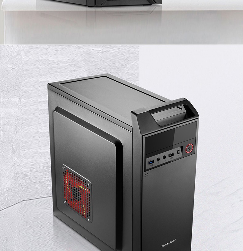 动力火车(powertrain)电脑机箱商务办公手提主机箱(支持atx主板/可