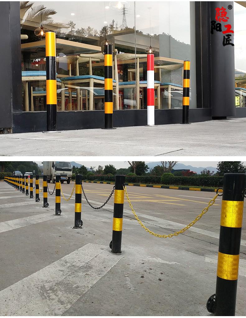交通钢管防撞警示柱地下车库反光分道隔离柱停车加厚道口路桩 固定