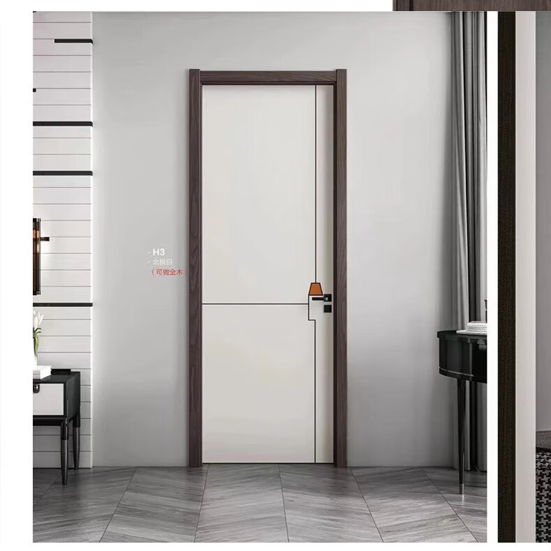 福润樘木门卧室门极简轻奢木门实木复合门房门现代简约实木复合门包