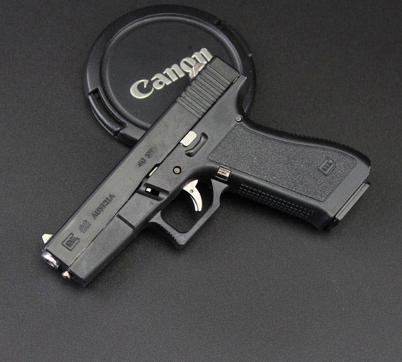 05合金军模格洛克全金属全拆卸抛壳模型不能发射玩具 合金箱装 枪 7发