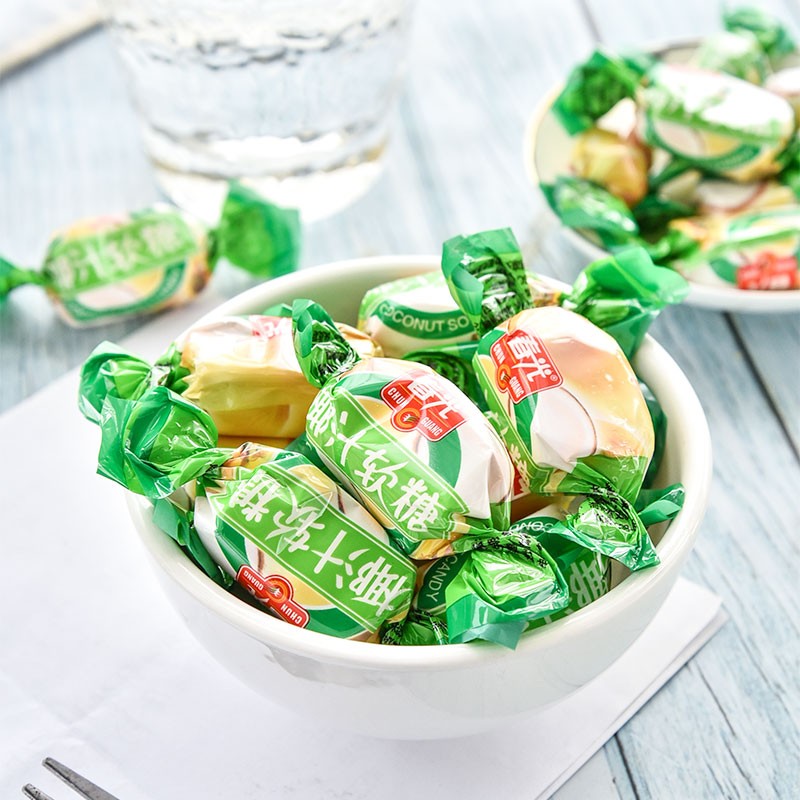 椰汁糕春光食品春光椰汁软糖120g海南特产椰子糖婚礼喜糖椰子味水果