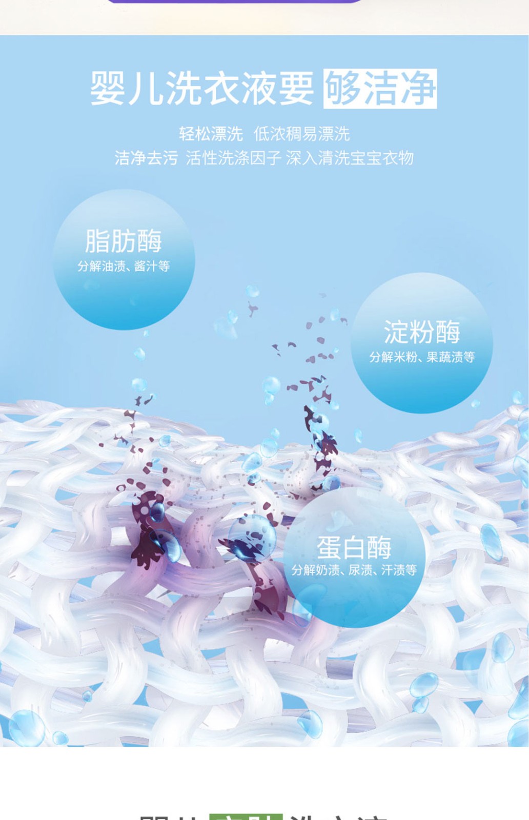 薰衣草洗衣液 2kg装 深层渗入不伤手家庭套装洗衣液 (新老包装交替