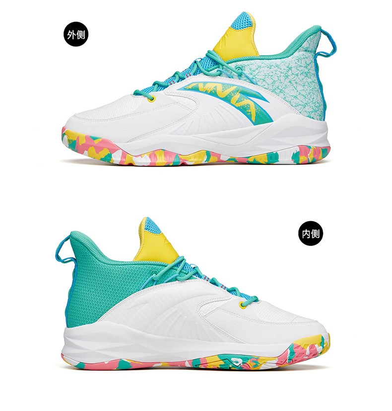 安踏菱极篮球鞋男专业实战球鞋新款耐磨低帮透气鞋子男士运动鞋9安踏