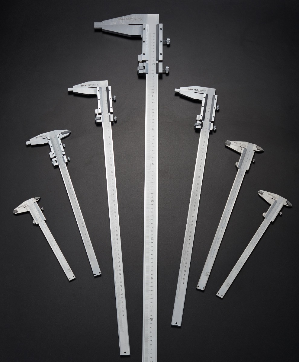 德国麦思德游标卡尺高精度机械式大型加长碳钢不锈钢卡尺0500mm单爪