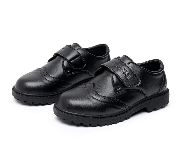 皮鞋英伦风学生表演出鞋2022秋季新款儿童软底大童黑单鞋男孩小皮鞋