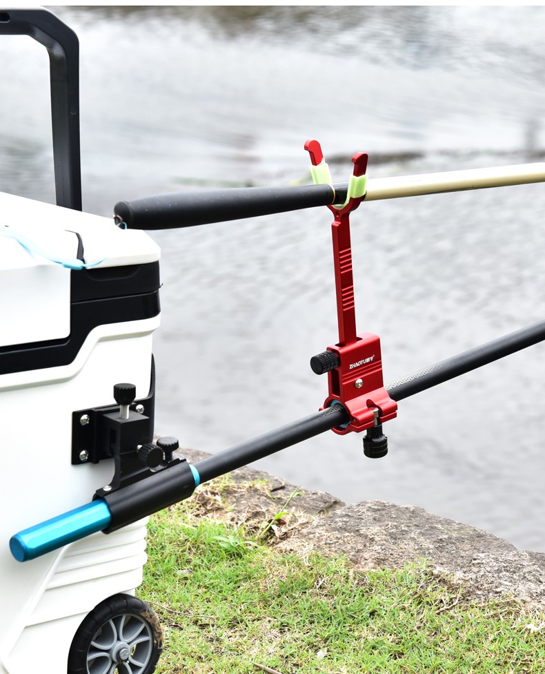 朝宇大物锁杆器鱼竿支架防拖器锁竿器防脱杆大物炮台支架后挂钓鱼渔具