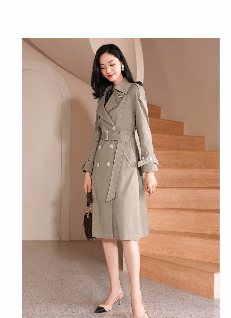 欧迪鸟odybird品牌风衣女中长款英伦风2021年秋季女装新款流行长款