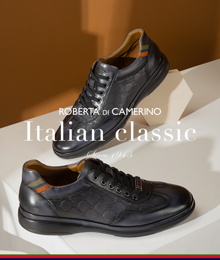 roberta诺贝达男鞋牛皮配羊皮男士系带轻底休闲鞋加州鞋灰色42