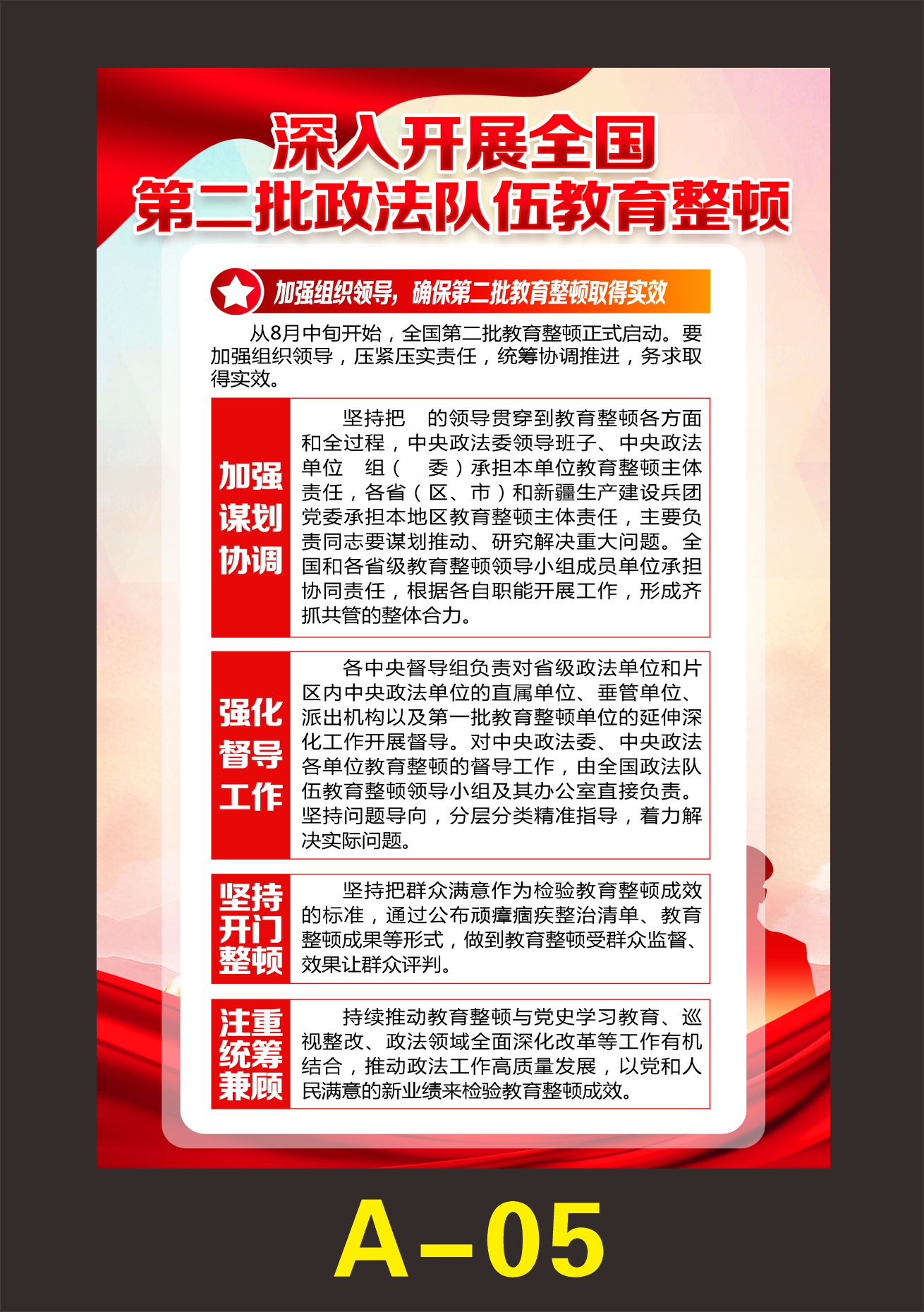 timelock2021年第二批全国政法队伍教育整顿宣传展板应知应会海报墙贴