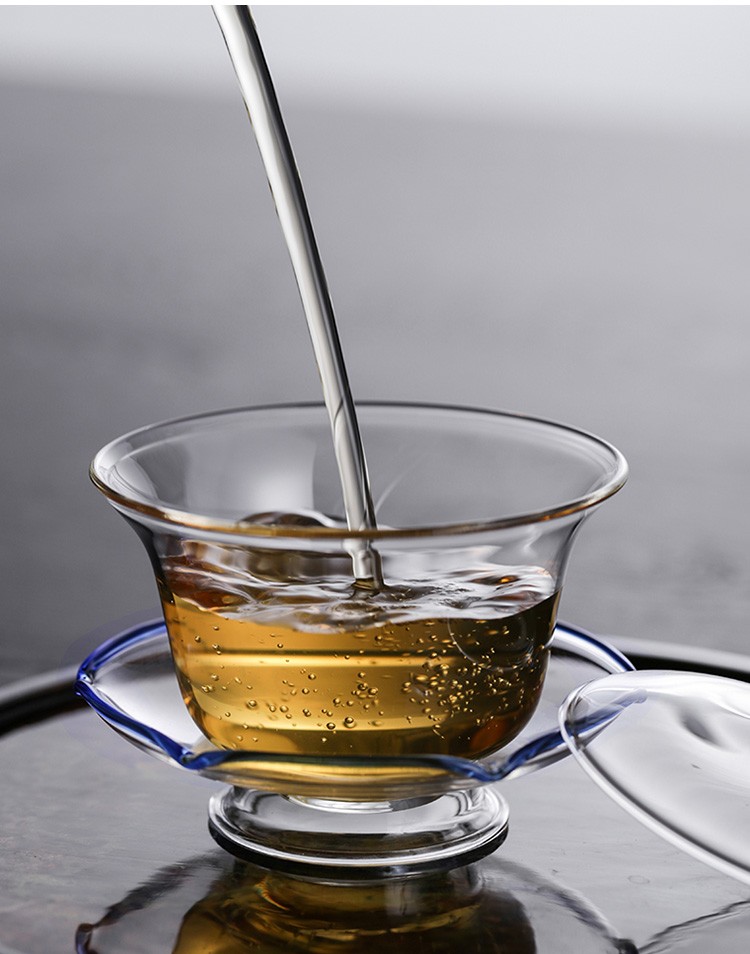 容山堂禾器玻璃盖碗耐热加厚三才茶碗功夫茶具大号单个手工泡茶杯禾器