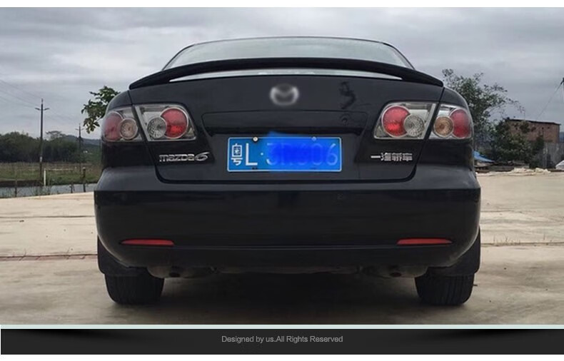 mitcrkf3 适用0315马自达6尾翼马6马六尾翼m6尾翼轿跑款改装碳纤纹