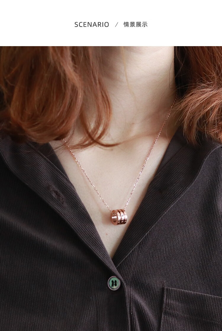 曼卡龙 唯爱 钻石项链 合金项链 小蛮腰 送礼送女友带真钻证书 唯爱