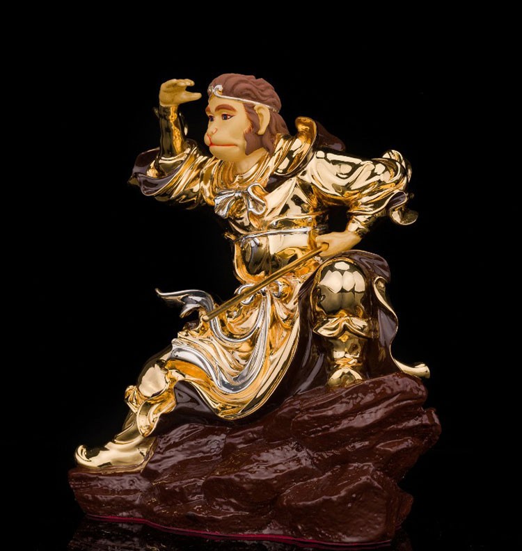 风水阁台湾纯铜美猴王齐天大圣孙悟空斗战胜佛创意客厅门厅佛像桌面